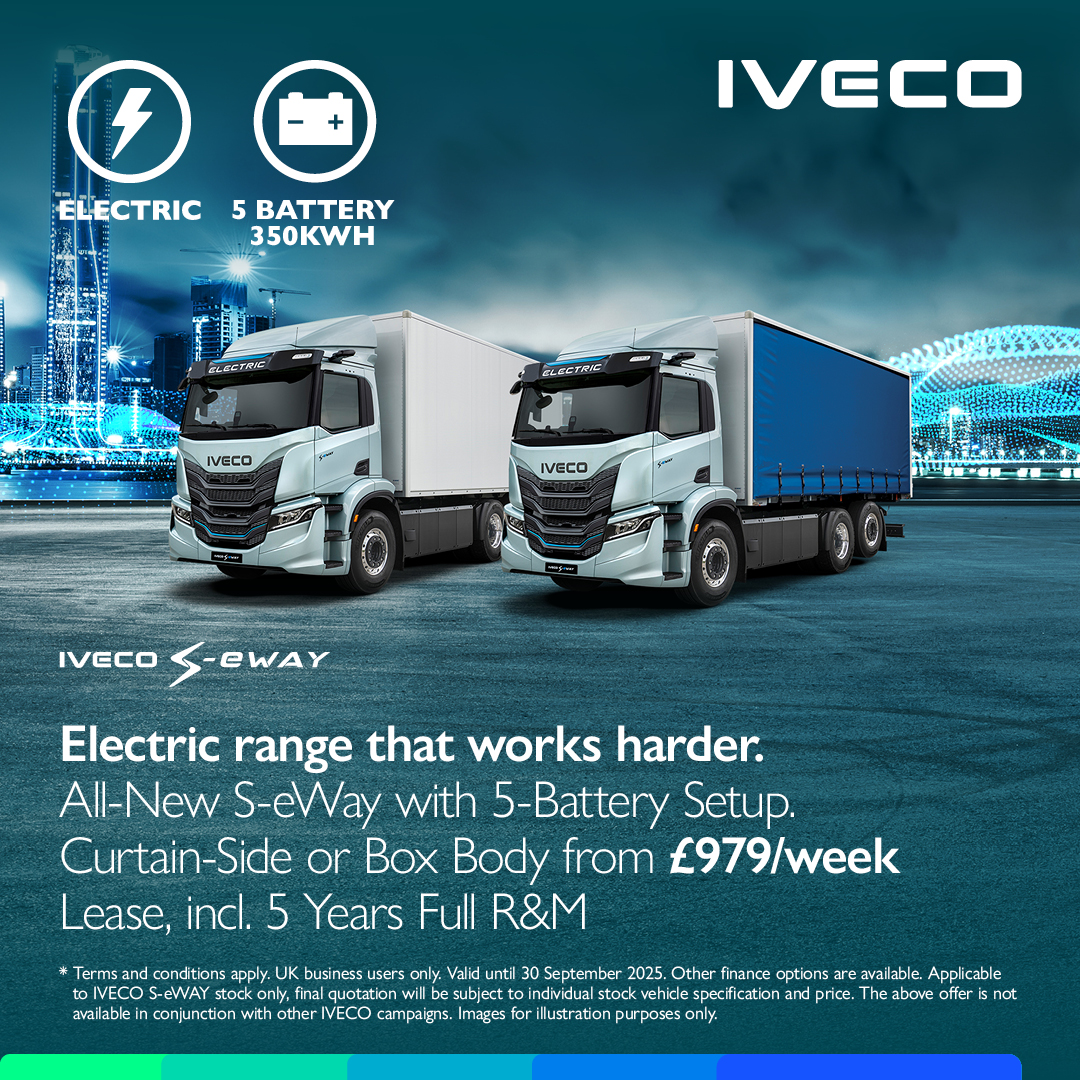 THE ALL-NEW FULLY ELECTRIC IVECO S-eWAY HAS ARRIVED. 5-BATTERY CONFIGURATION.